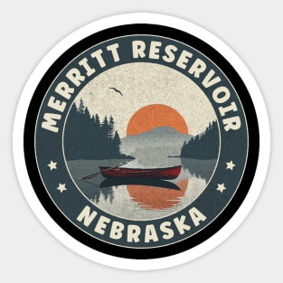 Merritt Reservoir Nebraska Sunset Sticker